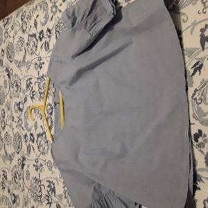 Short sleeve light blue blouse